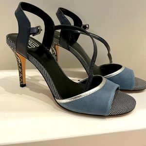 Heel sandals all leather. Worn once. 3.5 inch heel